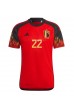 Belgia Charles De Ketelaere #22 Jalkapallovaatteet Kotipaita MM-kisat 2022 Lyhythihainen